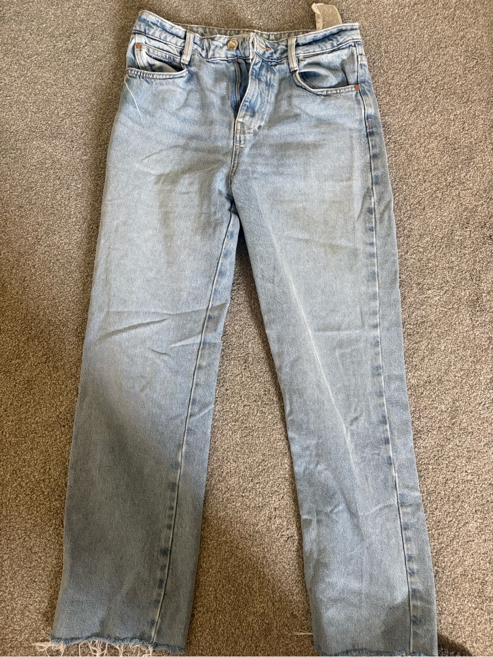 Zara Light Blue Straight Leg Jeans